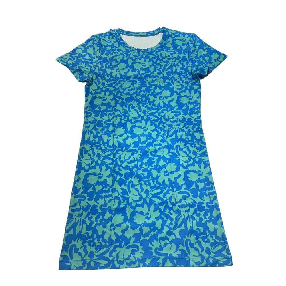 Stone Fox Swim NWT Bambi Baby Tee Ocean Blue Swim Dress Surf Size M MSRP$110